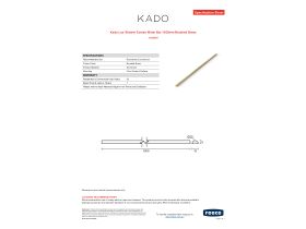 Specification Sheet - Kado Lux Shower Screen Water Bar 1000mm Brushed Brass