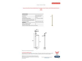 Specification Sheet - Sussex Scala Floor Mounted Bath Mixer Tap 160mm Outlet Trimset LUX PVD Brushed Platinum Gold