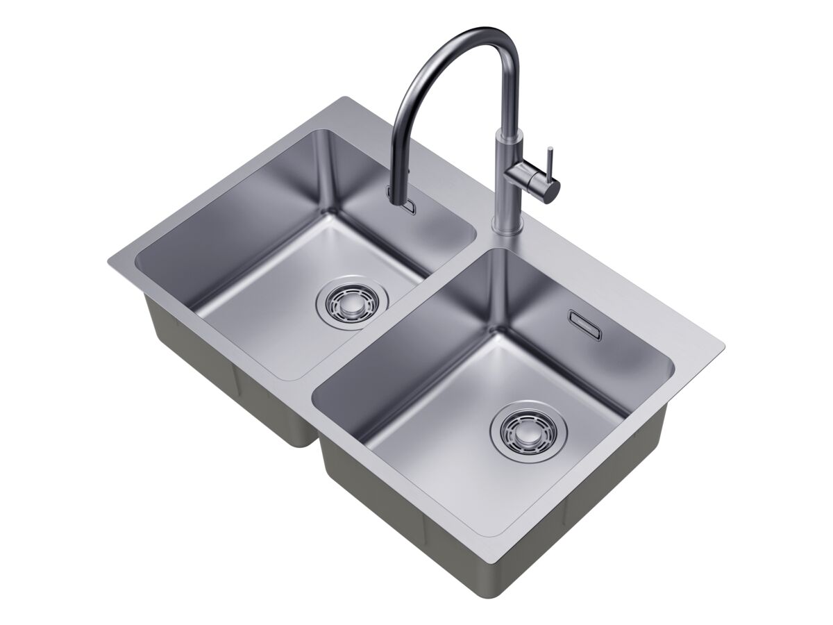 Supporting Image - Memo Oscar Inset Double Bowl Sink Overflow 1 Taphole