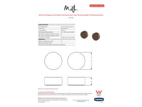 Specification Sheet - Milli Pure Progressive Dual Mixer Tap System with Linear Textured Handles PVD Brushed Bronze