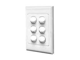 Eureka 6 Gang Switch Vertical 10A 88SW6