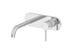 Mizu Drift Wall Basin/Bath Mixer Set Curve Chrome (6 Star)