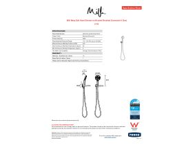 Specification Sheet - Milli Marq Edit Handshower on Bracket Brushed Gunmetal (4 Star)