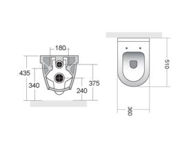 AXA Uno Wall Pan Soft Close Quick Release Seat MKII White (4 Star)