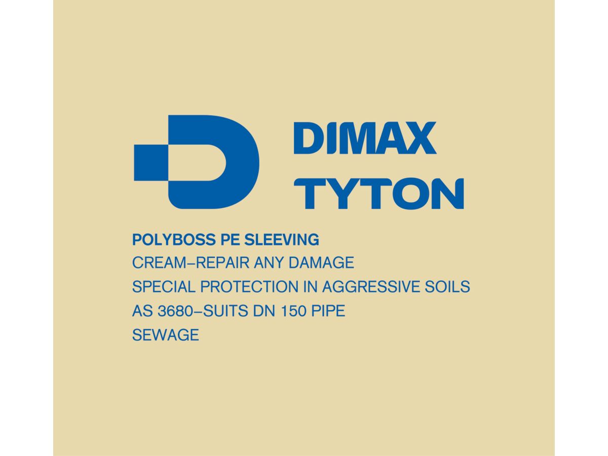 Supporting Image - Ductile Iron Pipe Poly Sleeve Cream (25) 150mm