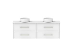 Supporting Image - Kado Lux Ensuite All Drawer Twin 1500mm Wall Hung Double Basin 20mm Top Shaker