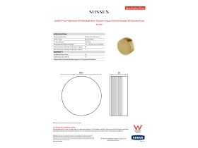 Specification Sheet - Sussex Pure Progressive Shower/Bath Mixer Tap with Cirque Textured Handle PVD Brushed Gold