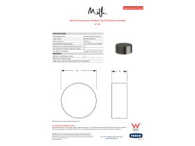 Specification Sheet - Milli Pure Progressive Hob Mixer Tap PVD Brushed Gunmetal