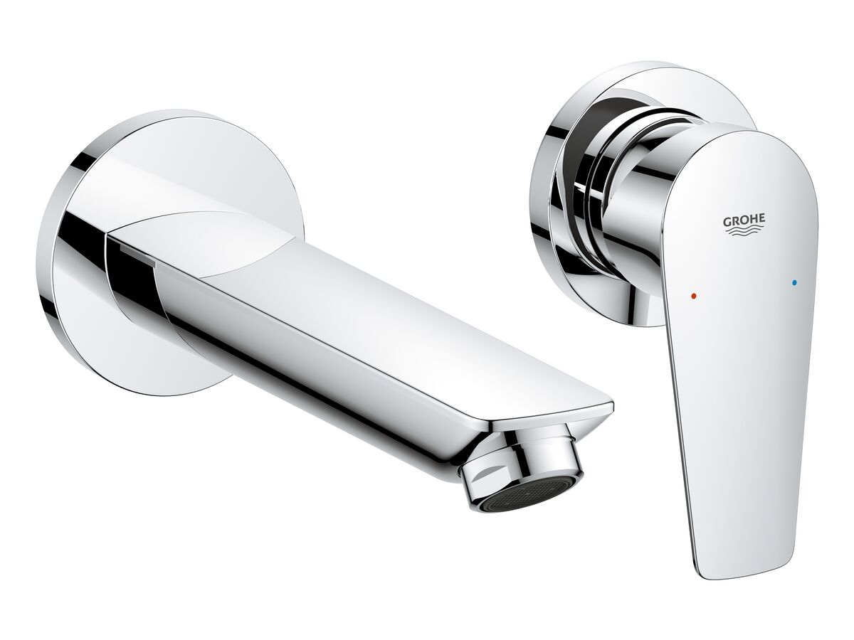 GROHE Bauedge New Wall Basin Mixer Kit Chrome (6 Star)