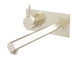 Sussex Scala Bath Mixer Tap Outlet System Straight 250mm Left Hand Operation LUX PVD Brushed Platinum Gold