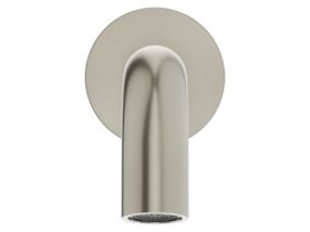 Supporting Image 2 - Mizu Drift Wall Basin/Bath Outlet Curve Spout 200mm Brushed Nickel (6 Star) Lead Free - Front