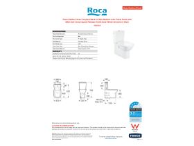 Specification Sheet - Roca Debba Close Coupled Back to Wall Bottom Inlet Toilet Suite with MK2 Soft Close Quick Release Toilet Seat White Chrome (4 Star)