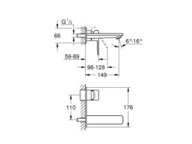 GROHE Lineare New Wall Basin Mixer 207 Trimset Chrome (5 Star)