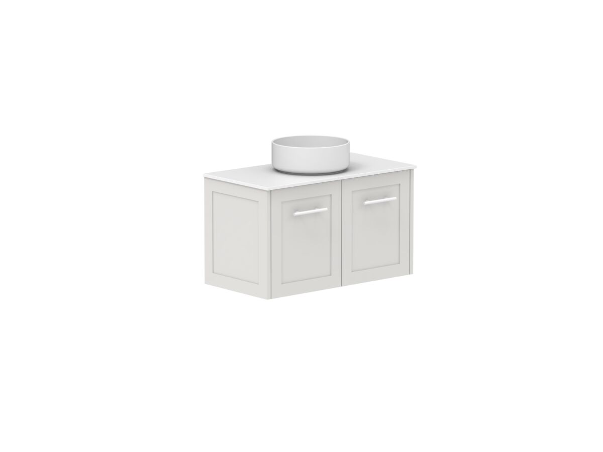 Supporting Image - Kado Lux Ensuite All Door 750mm Wall Hung Centre Basin 12mm Durasein Top