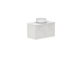 Supporting Image - Kado Lux Ensuite All Door 750mm Wall Hung Centre Basin 12mm Durasein Top
