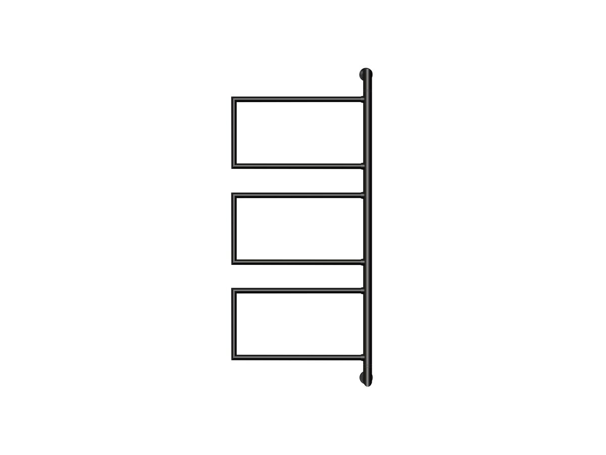 Hydrotherm Pure Swivel Heated Towel Rail 400 x 945mm Matte Black