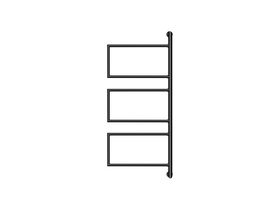 Hydrotherm Pure Swivel Heated Towel Rail 400 x 945mm Matte Black