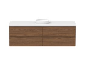 Hero - Posh Domaine 1800mm Wall Hung Twin Vanity Unit All-Drawer Single Bowl 50mm Top
