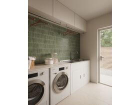 In Situ - Posh Bristol Double Laundry Trough & Cabinet 45L + 45L with 1 Taphole and Bypass Stainless Steel