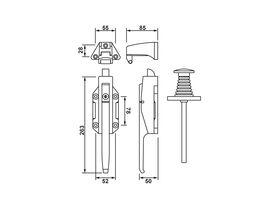 CRH Safety Latch 44-60mm Offset AH-1178