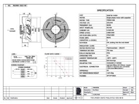 Specification Sheet - Tecumseh 300mm 1ph Fan Motor Assembly 7552534