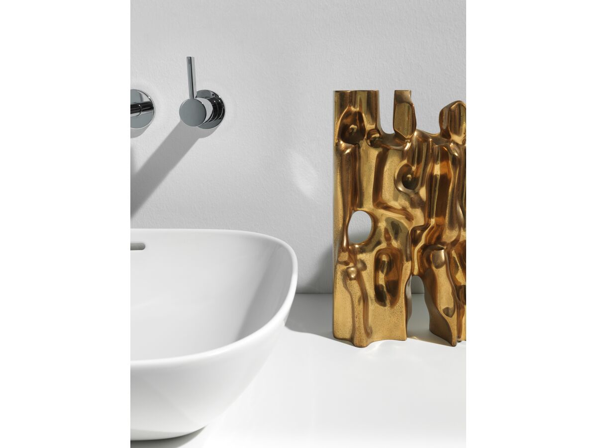 In Situ - LAUFEN Ino Counter Basin 500mm x 350mm No Taphole with Overflow White - Close up