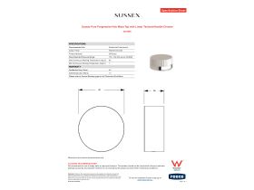Specification Sheet - Sussex Pure Progressive Hob Mixer Tap with Linear Textured Handle Chrome