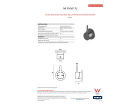 Specification Sheet - Sussex Scala Shower / Bath Mixer Tap LUX PVD Brushed Smoked Gunmetal