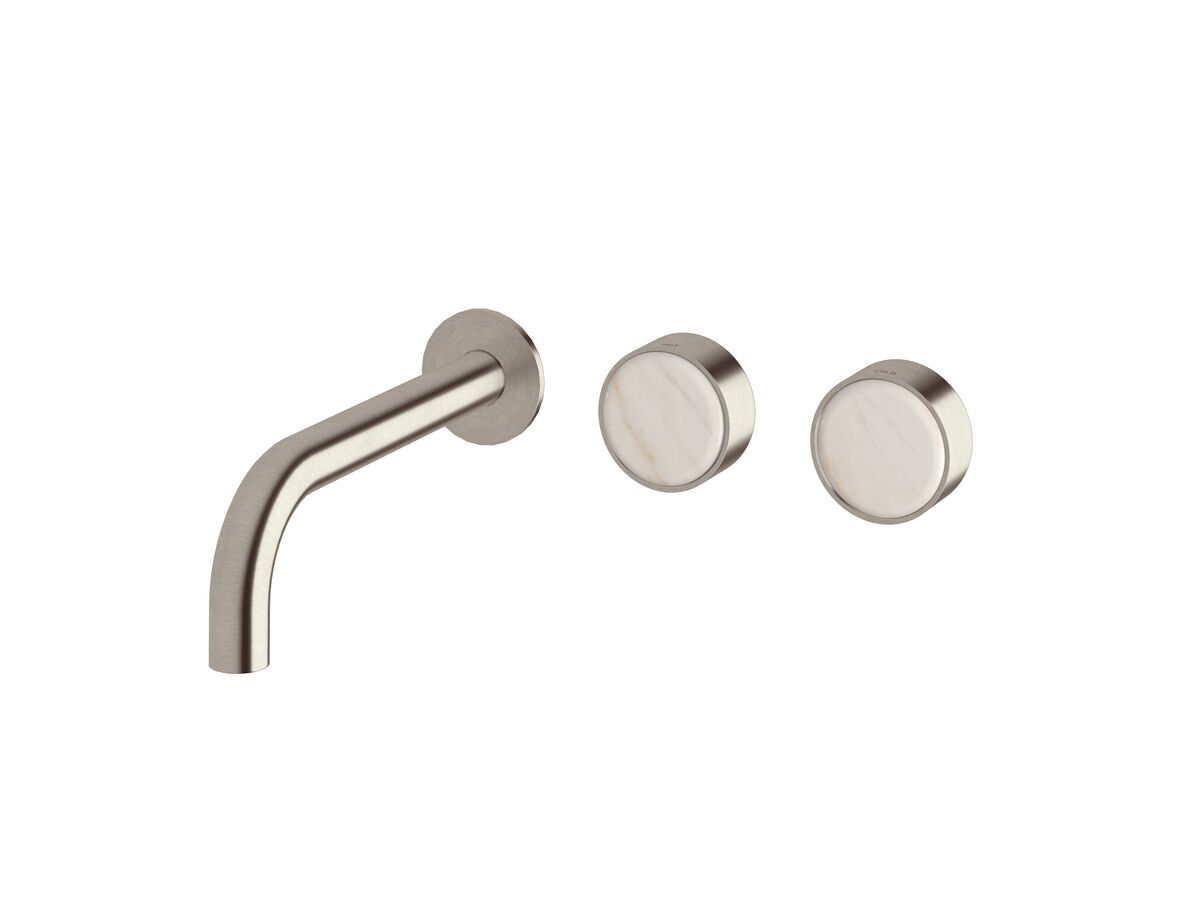 Supporting Image - Sussex Pure Elemental Wall Bath Hostess System 200mm PVD Brushed Nickel with Aurora Insert