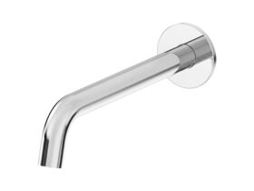 Mizu Drift Wall Basin/Bath Outlet Curve Spout 250 Chrome (6 Star)