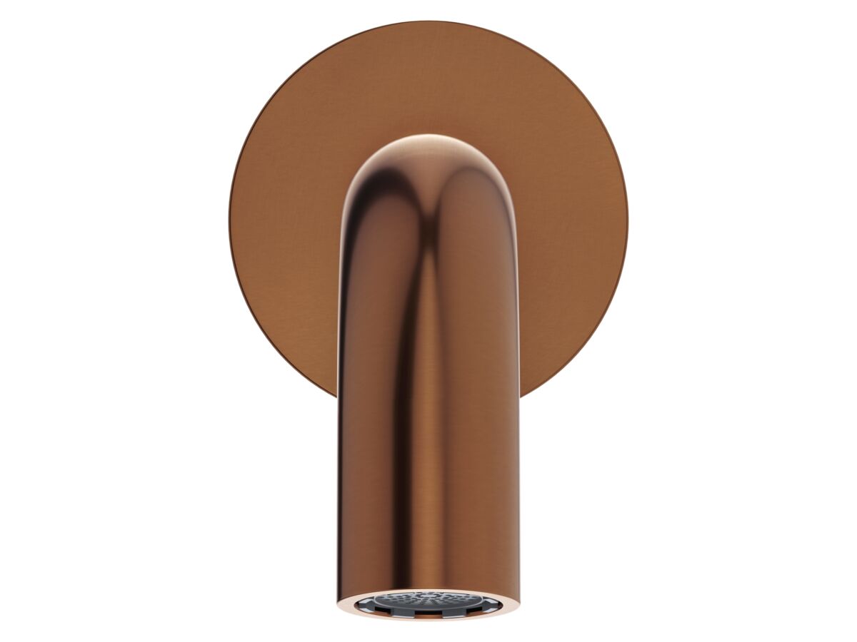 Supporting Image 2 - Mizu Drift Wall Basin/Bath Outlet Curve Spout 160mm Brushed Bronze (6 Star) Lead Free - Front