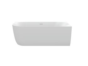 Hero - Posh Solus Back to Corner Freestanding Bath 1700mm Right Corner with Overflow Matte White