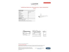 Specification Sheet - LAUFEN Kartell Wall/Counter Left Hand Basin Only 1 Taphole 1200x460 White