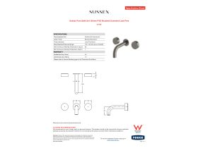 Specification Sheet - Sussex Pure Bath Set 160mm PVD Brushed Gunmetal Lead Free