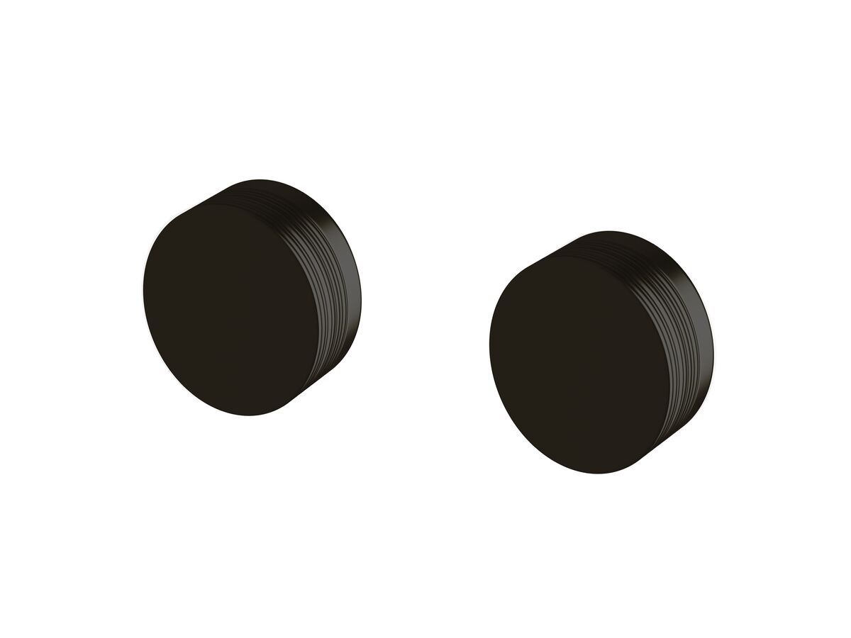 Sussex Pure Progressive Dual Mixer Tap System with Cirque Textured Handles PVD Matte Black