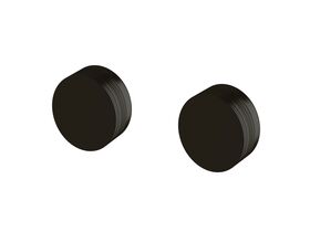 Sussex Pure Progressive Dual Mixer Tap System with Cirque Textured Handles PVD Matte Black