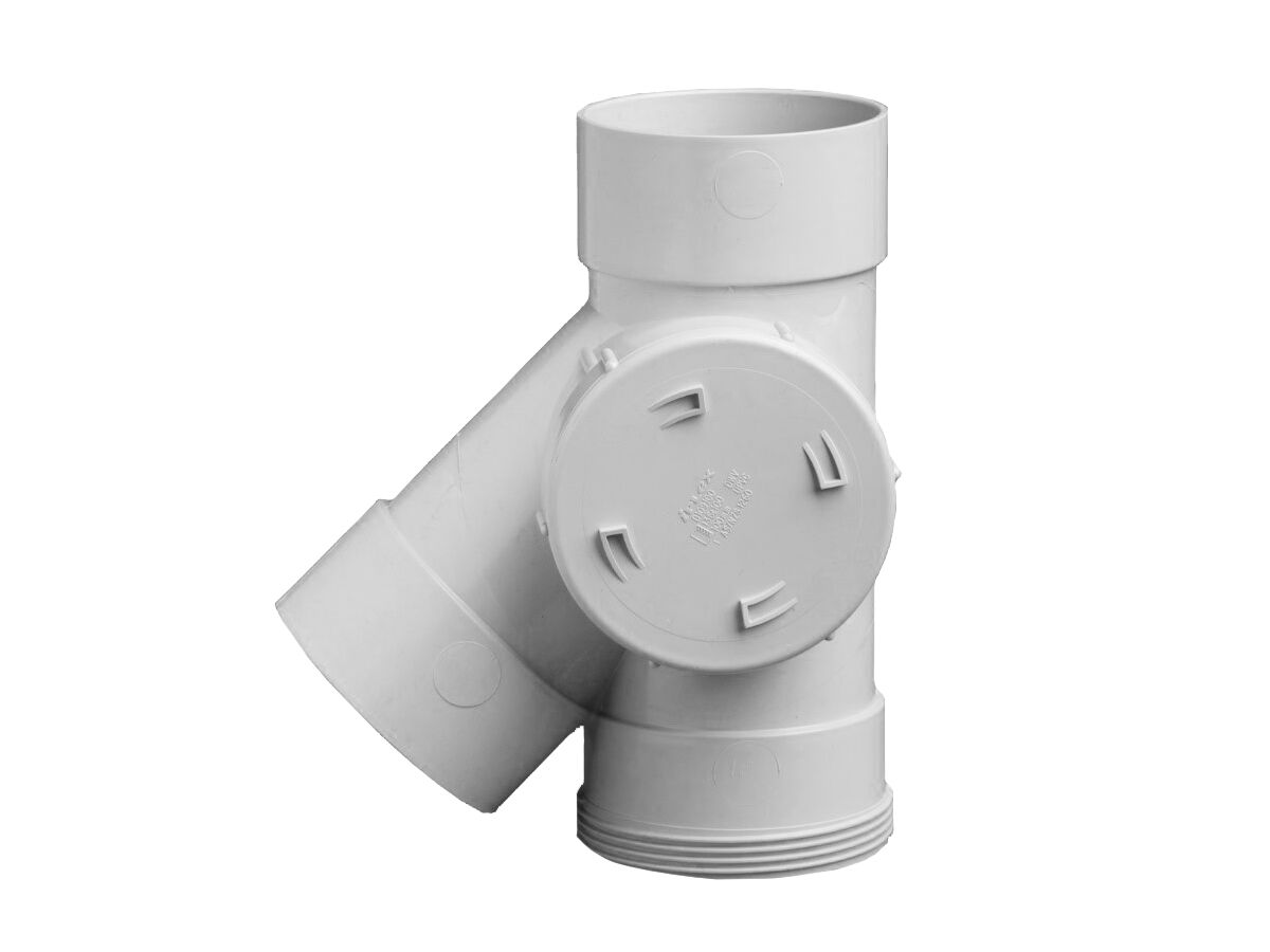 Hero - DWV Side Access Junction Right Hand 100mm x 45 Degree