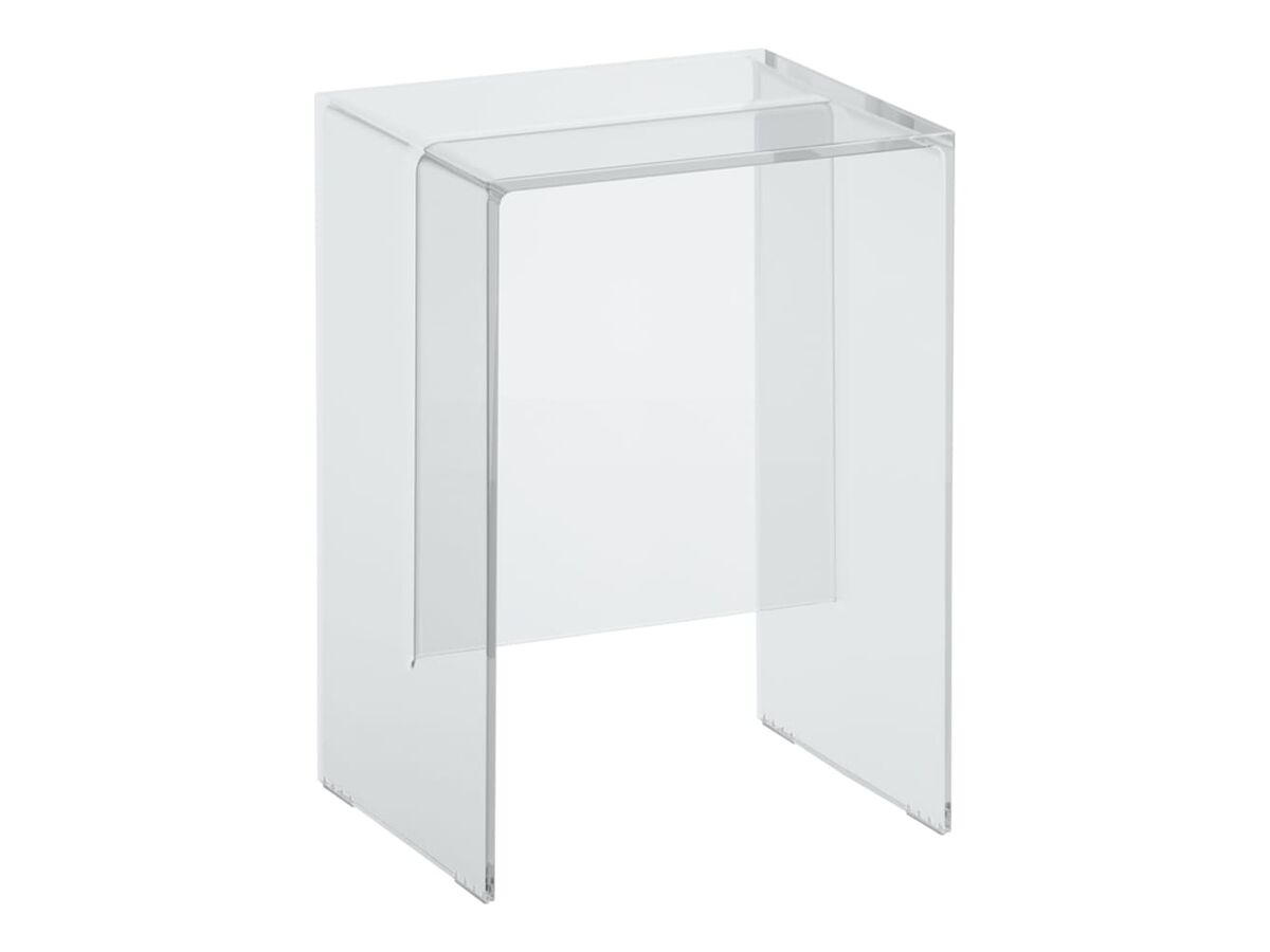 Kartell Stool 330 x 280 x 465mm Transparent Crystal