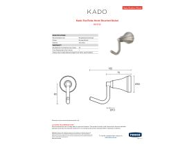 Specification Sheet - Kado Era Robe Hook Brushed Nickel
