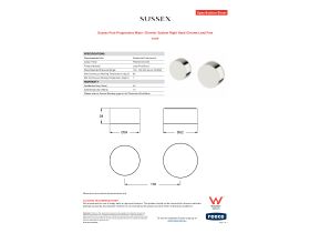 Specification Sheet - Sussex Pure Progressive Mixer / Diverter System Right Hand Chrome Lead Free
