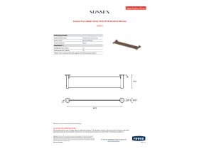 Specification Sheet - Sussex Pure Metal Vanity Shelf PVD Brushed Bronze