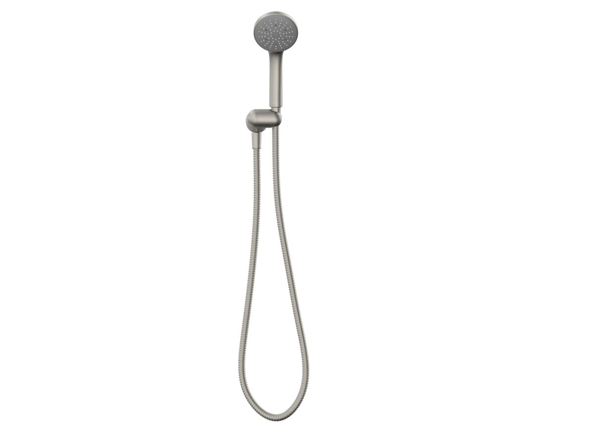 Supporting Image - Posh Solus MK3 Handshower with Water Inlet Wall Bracket 1 Function Brushed Nickel (4 Star)