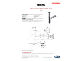 Specification Sheet - Mizu Drift Bottle Trap with Removable Base Chrome
