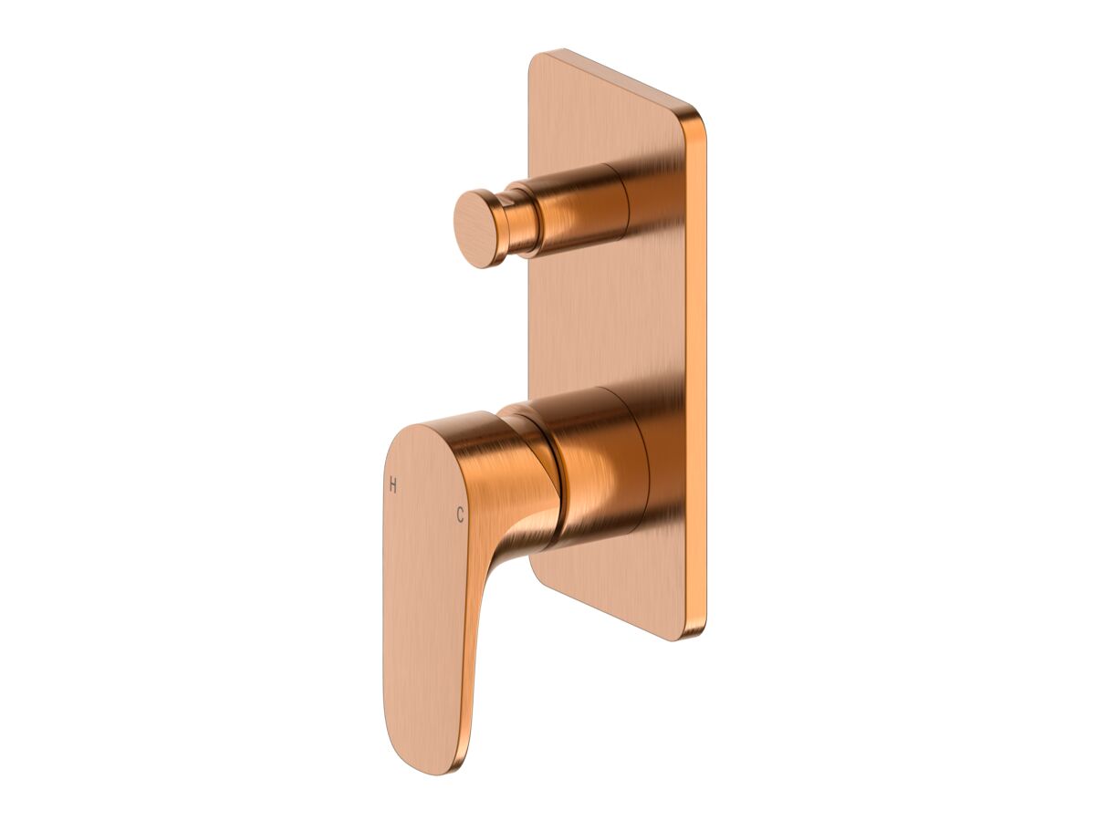 Supporting Image - Mizu Silk Shower Mixer Tap with Diverter Trimset Brushed Bronze