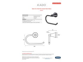 Specification Sheet - Kado Era Toilet Roll Holder Matte Black