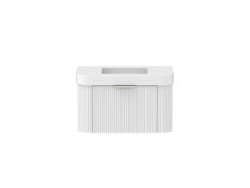 Supporting Image - Kado Neue Fluted Double Curve All Drawer 900mm Wall Hung Vanity with Centre Basin Durasein 90mm Top Ultra White