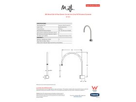 Specification Sheet - Milli Mood Edit Hi-Rise Shower Curved Arm Only PVD Brushed Gunmetal