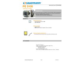 Specification Sheet - Sauermann PE5100 Condensate Pump 6l/hr