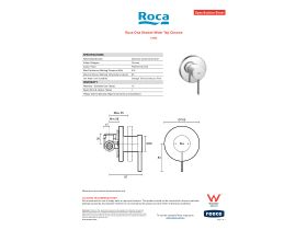 Specification Sheet - Roca Ona Shower Mixer Tap Chrome