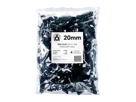 S/BACK PEX CLIP W/TAB 20MM M/NAIL (100)